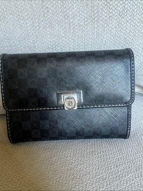 LC Trendz Black Wallet with Silver-Tone Accent